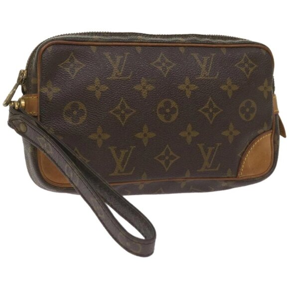 LOUIS VUITTON Monogram Marly Dragonne PM Clutch Bag M51827 LV Auth 68185 - Picture 1 of 16